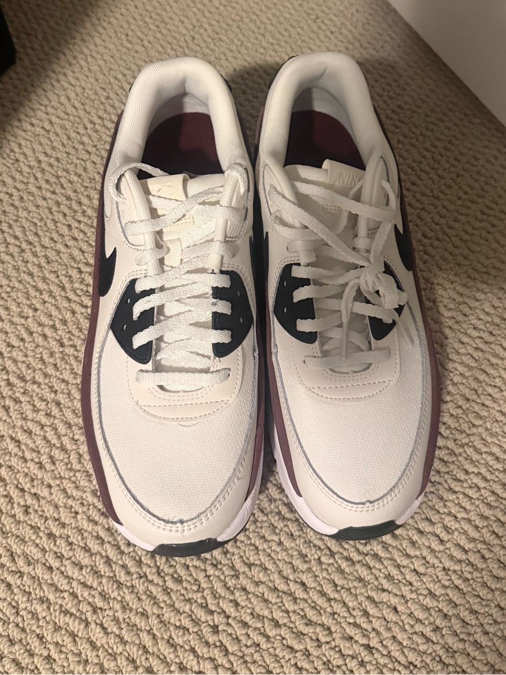 Nike air max 90 LV8  White Black Plum platform sneaker